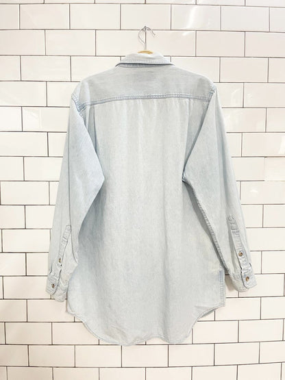 vintage 90s sperry top sider denim shirt - good market thrift store