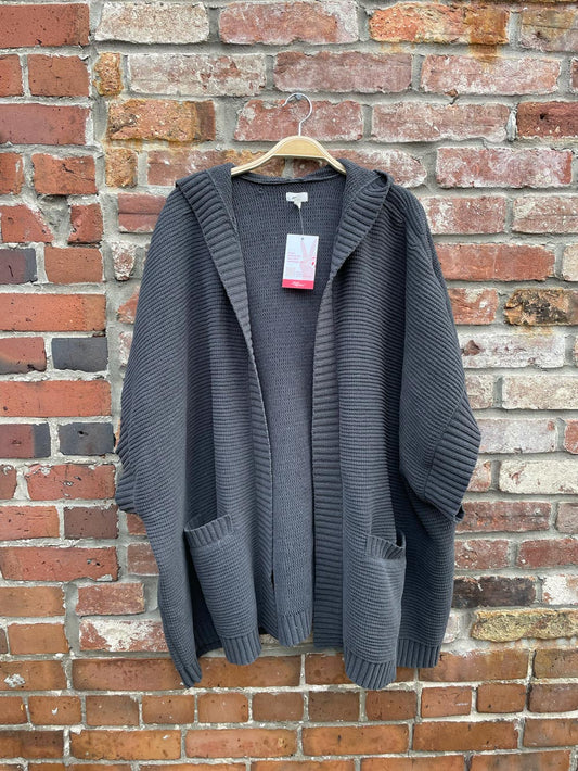 aerie 2023 chenille hooded poncho cape