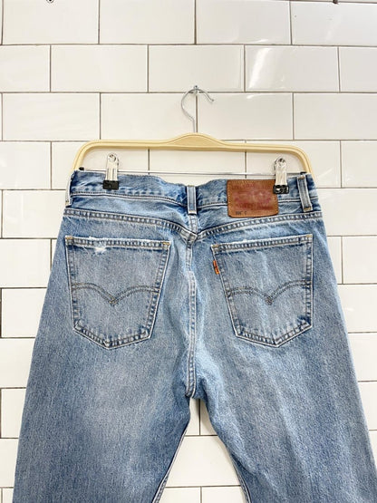 vintage levi's orange tab 505 crop straight jeans - good market thrift store