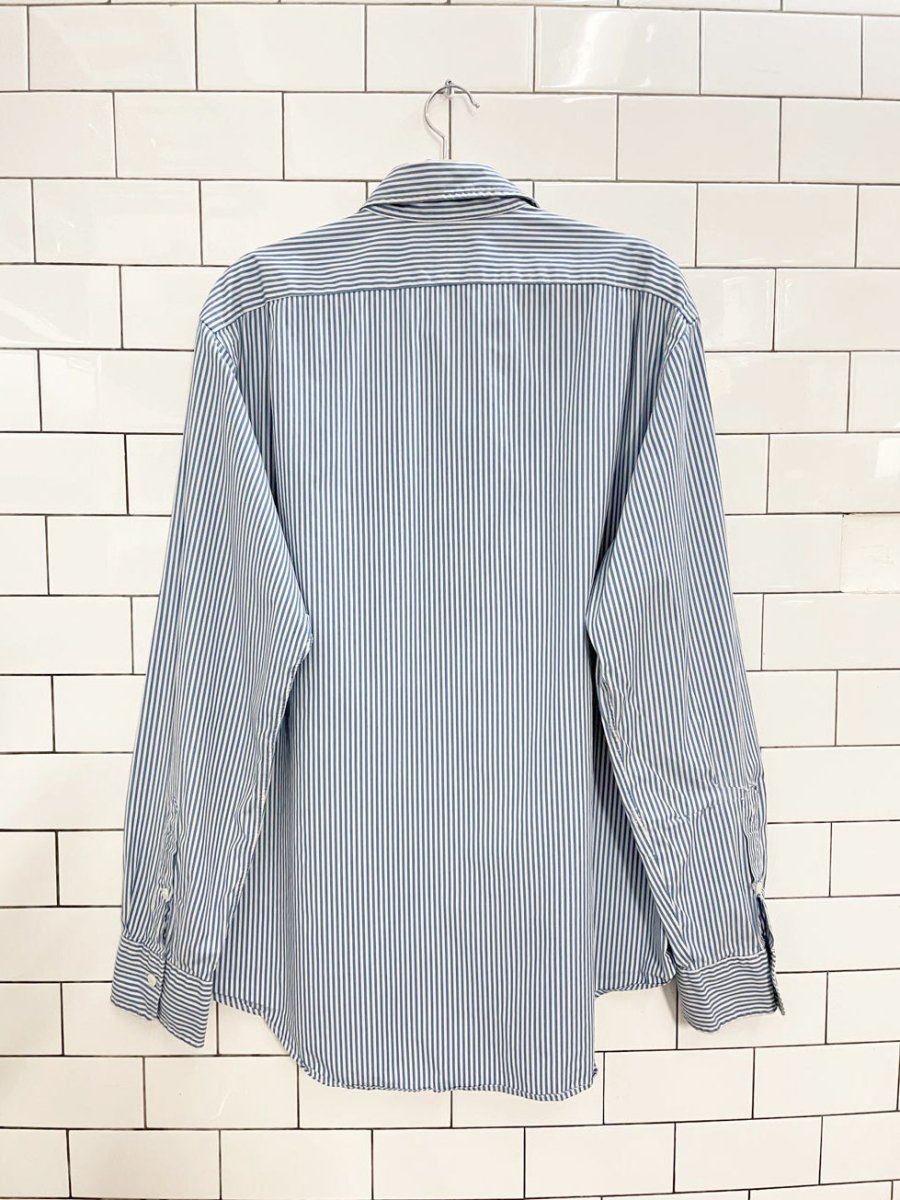 polo ralph lauren oversized stripe poplin boyfriend shirt - good market thrift store