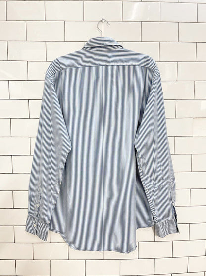 polo ralph lauren oversized stripe poplin boyfriend shirt - good market thrift store