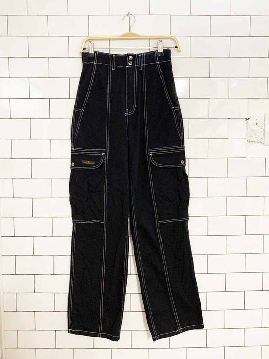 UO bdg contrast stitch cargo denim utility pants | urban outfitters