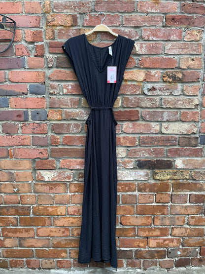 mango cut out side side slit midi dress