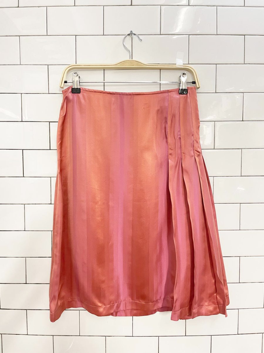 see by chloé silk - blend pleated side knee - length skirt | made in Italy - good market thrift store