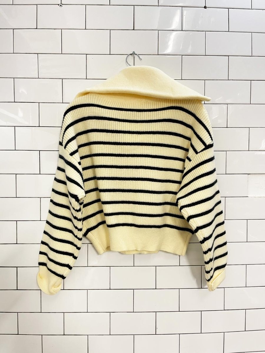 nwt oak + fort oversized boxy knit 1/2 zip sweater - good market thrift store