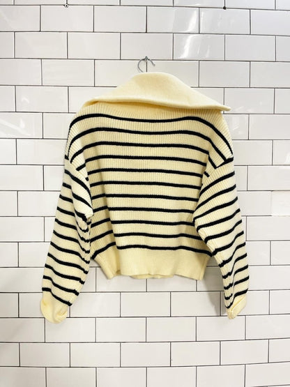 nwt oak + fort oversized boxy knit 1/2 zip sweater - good market thrift store