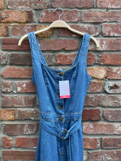 japna belted denim jumpsuit