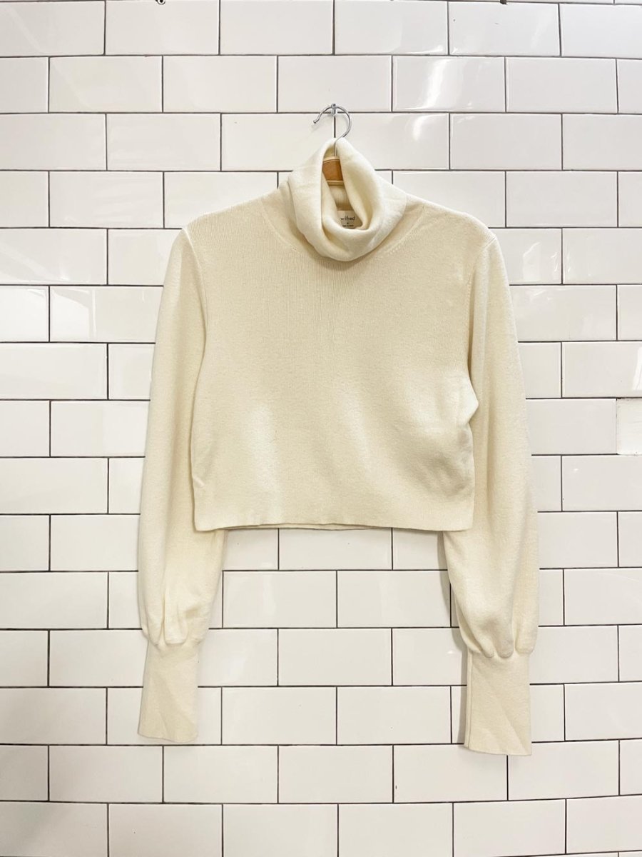 wilfred rebecca wool blend crop turtleneck - good market thrift store