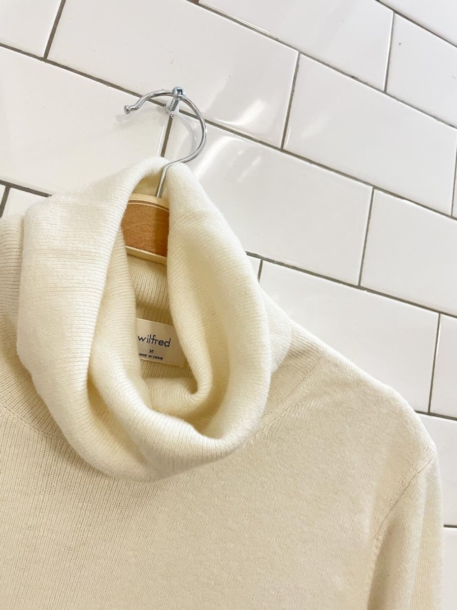 wilfred rebecca wool blend crop turtleneck - good market thrift store