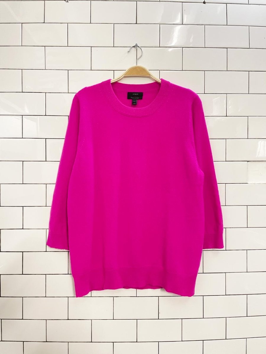 j crew hot pink italian cashmere sweater - good market thrift store