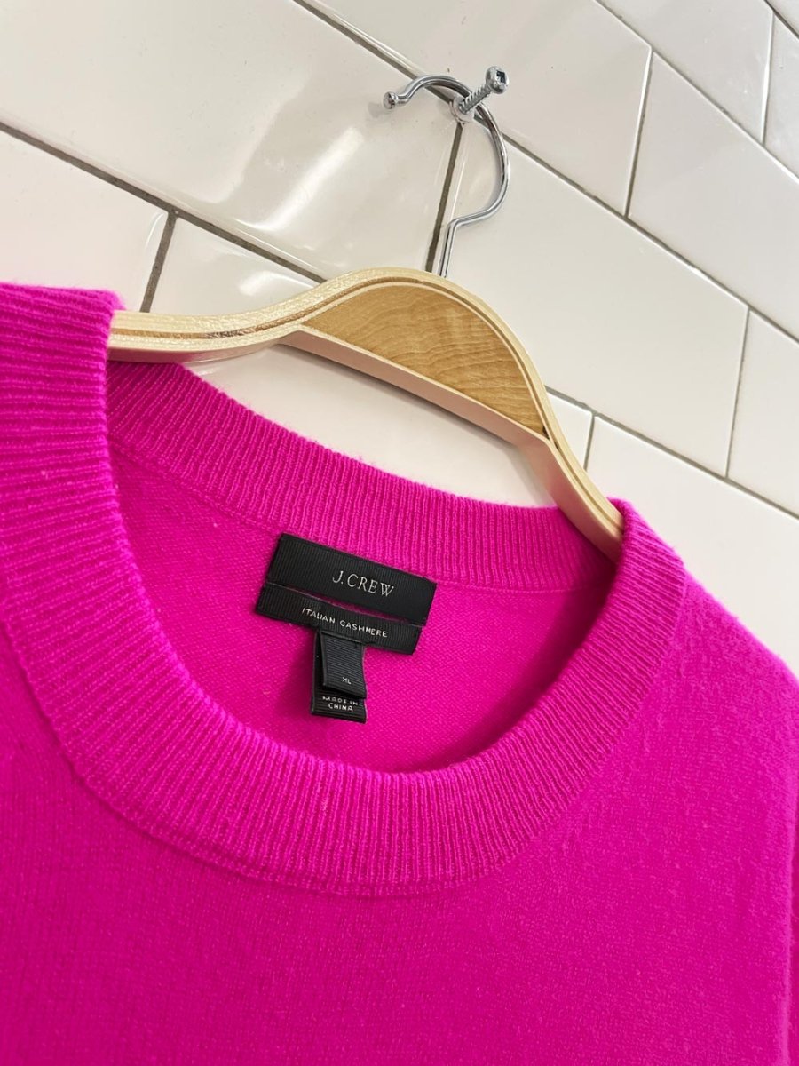 j crew hot pink italian cashmere sweater - good market thrift store
