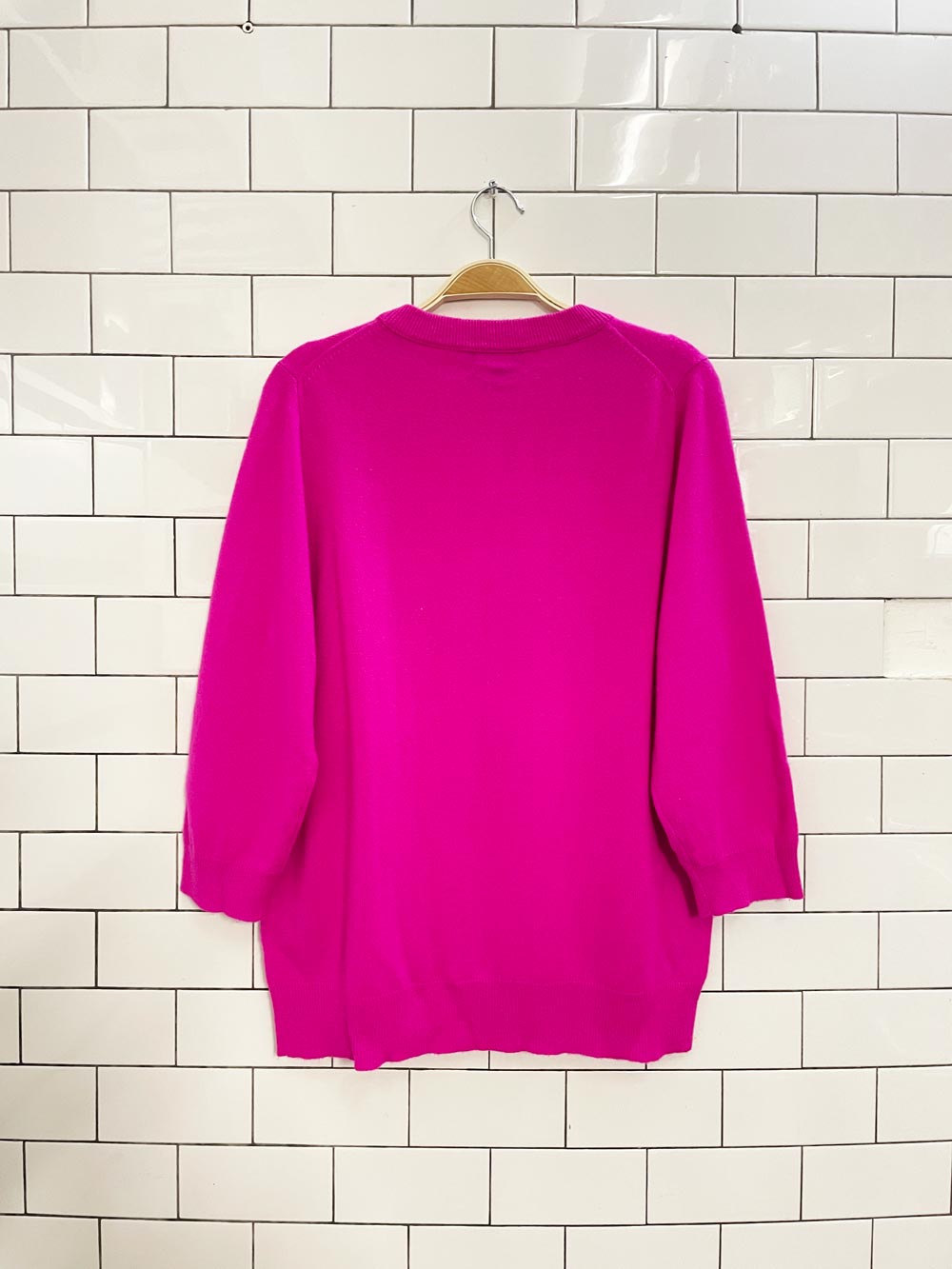 j crew hot pink italian cashmere sweater - good market thrift store
