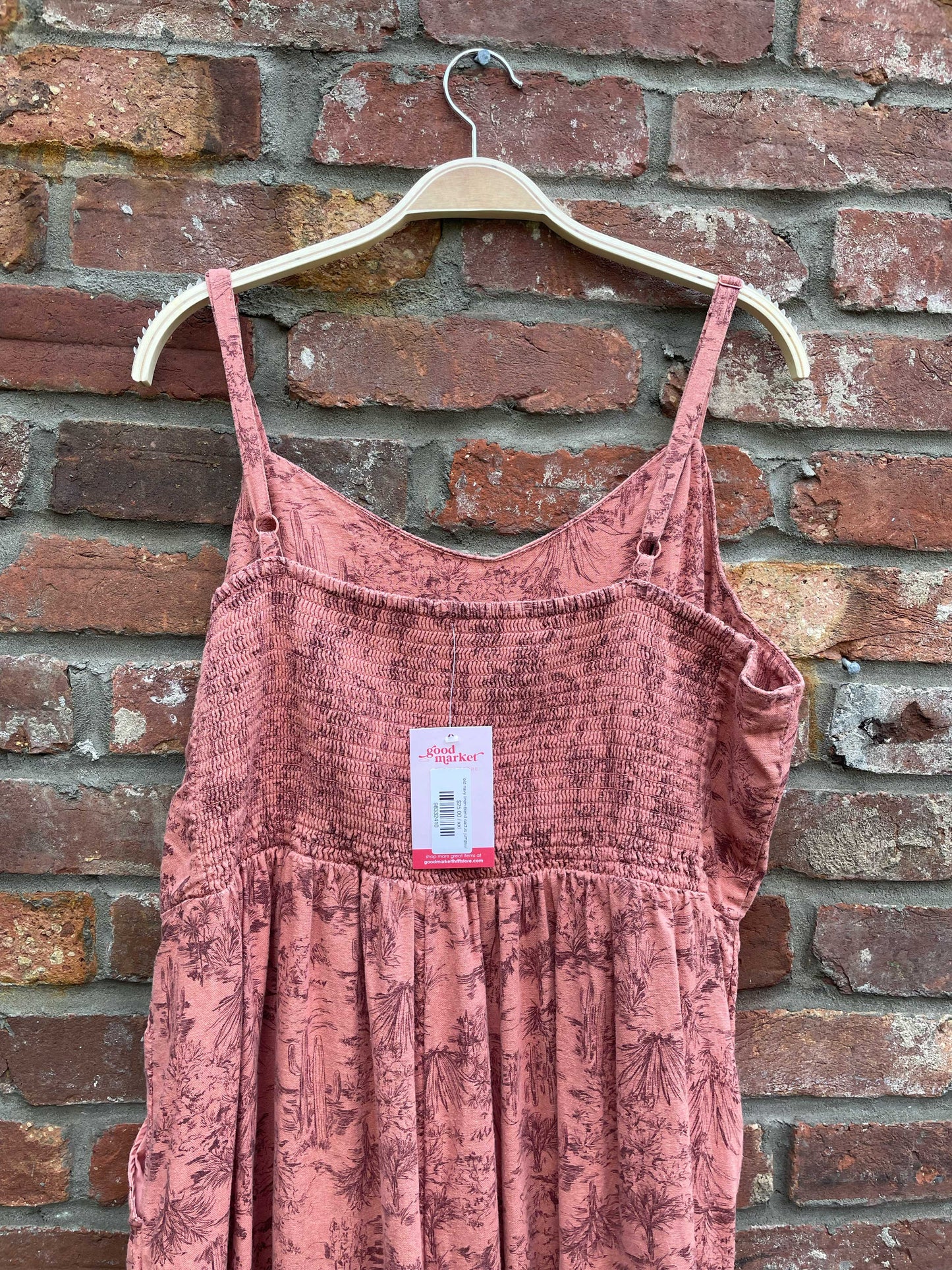 old navy linen-blend cactus jumpsuit