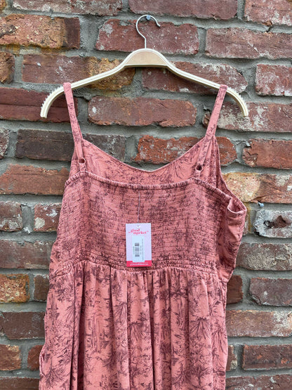 old navy linen-blend cactus jumpsuit