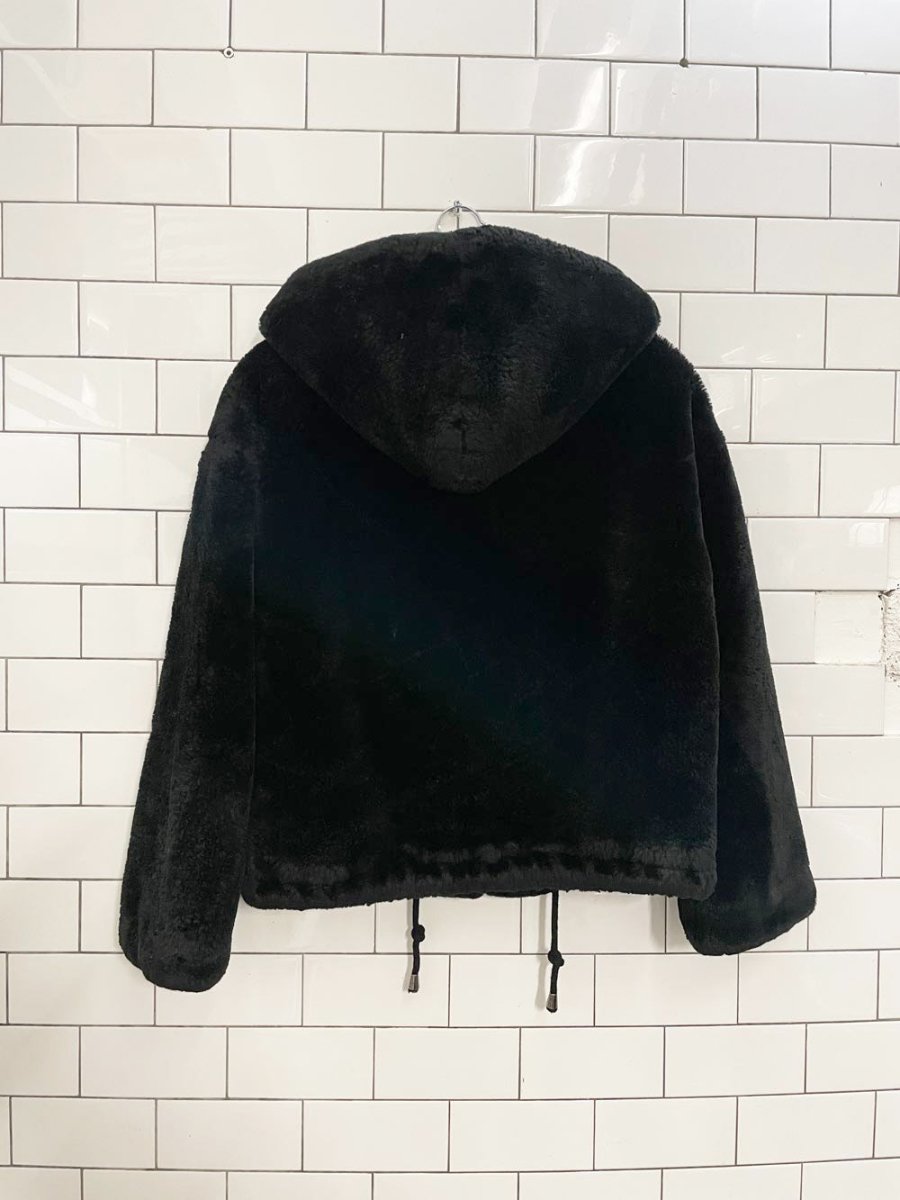 ba&sh faux fur hooded short coat - good market thrift store