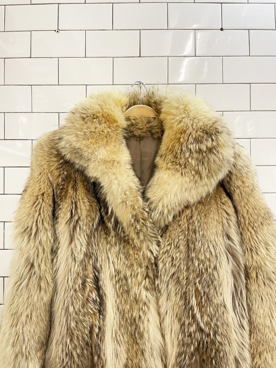 vintage fox fur long coat - good market thrift store