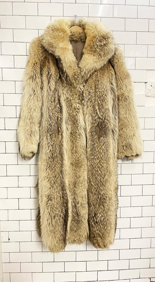 vintage fox fur long coat - good market thrift store
