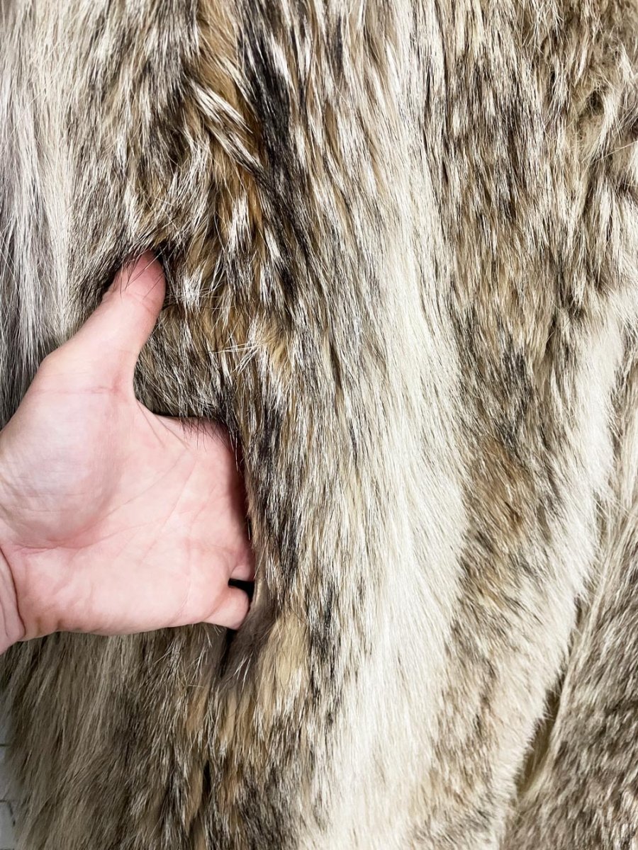 vintage fox fur long coat - good market thrift store