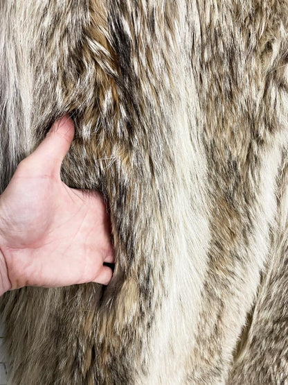 vintage fox fur long coat - good market thrift store