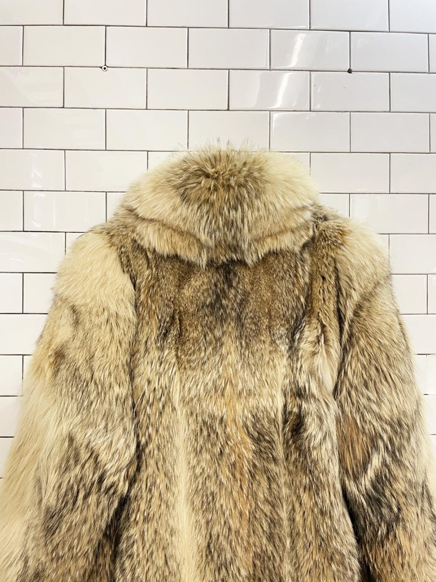 vintage fox fur long coat - good market thrift store