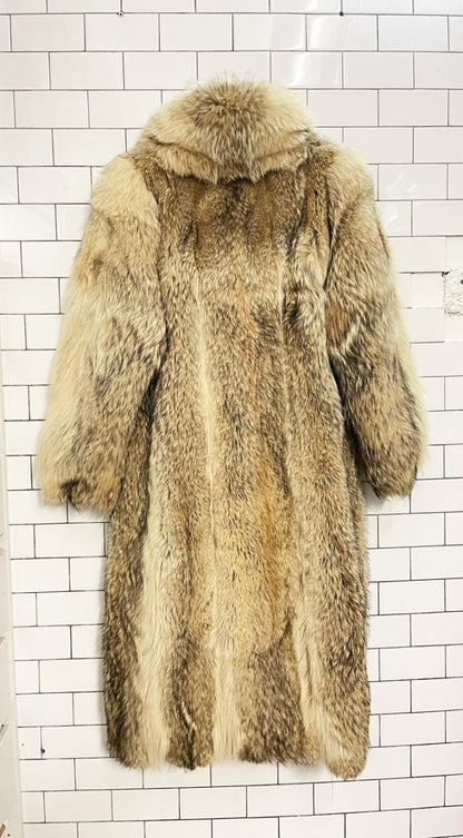 vintage fox fur long coat - good market thrift store