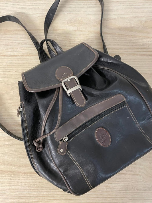 vintage 90s mouflon faux leather backpack - good market thrift store