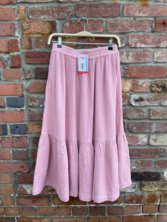 man in the studio handmade gauze midi skirt