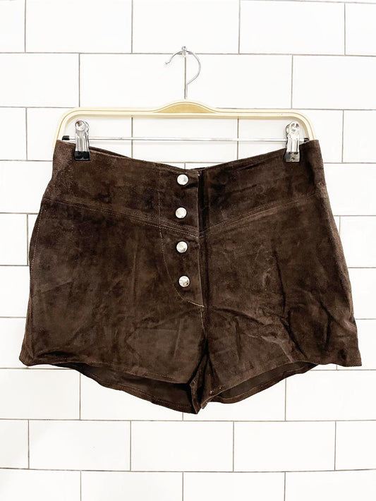 vintage 70s gonita soft suede festival micro shorts | made in Uruguay