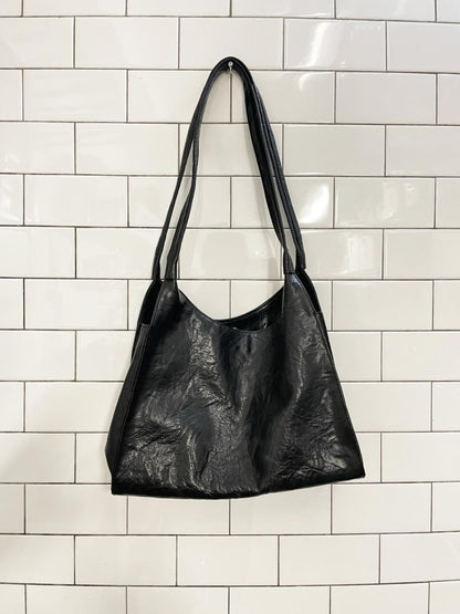 vintage 90s aldo faux leather shoulder bag - good market thrift store