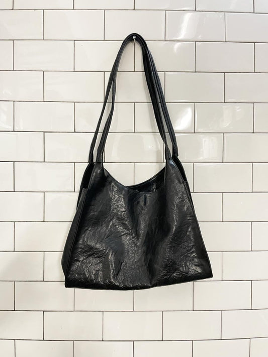 vintage 90s aldo faux leather shoulder bag - good market thrift store