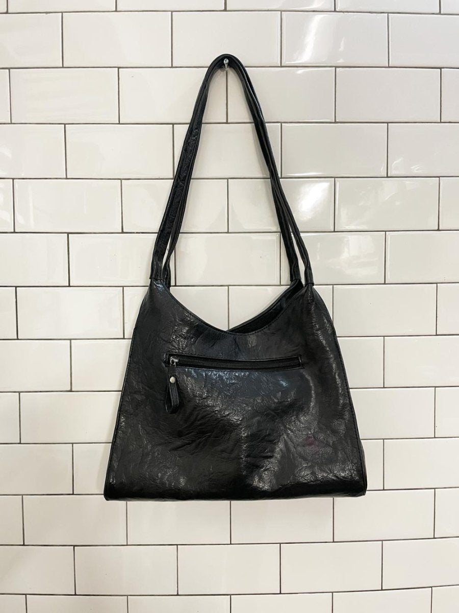vintage 90s aldo faux leather shoulder bag - good market thrift store