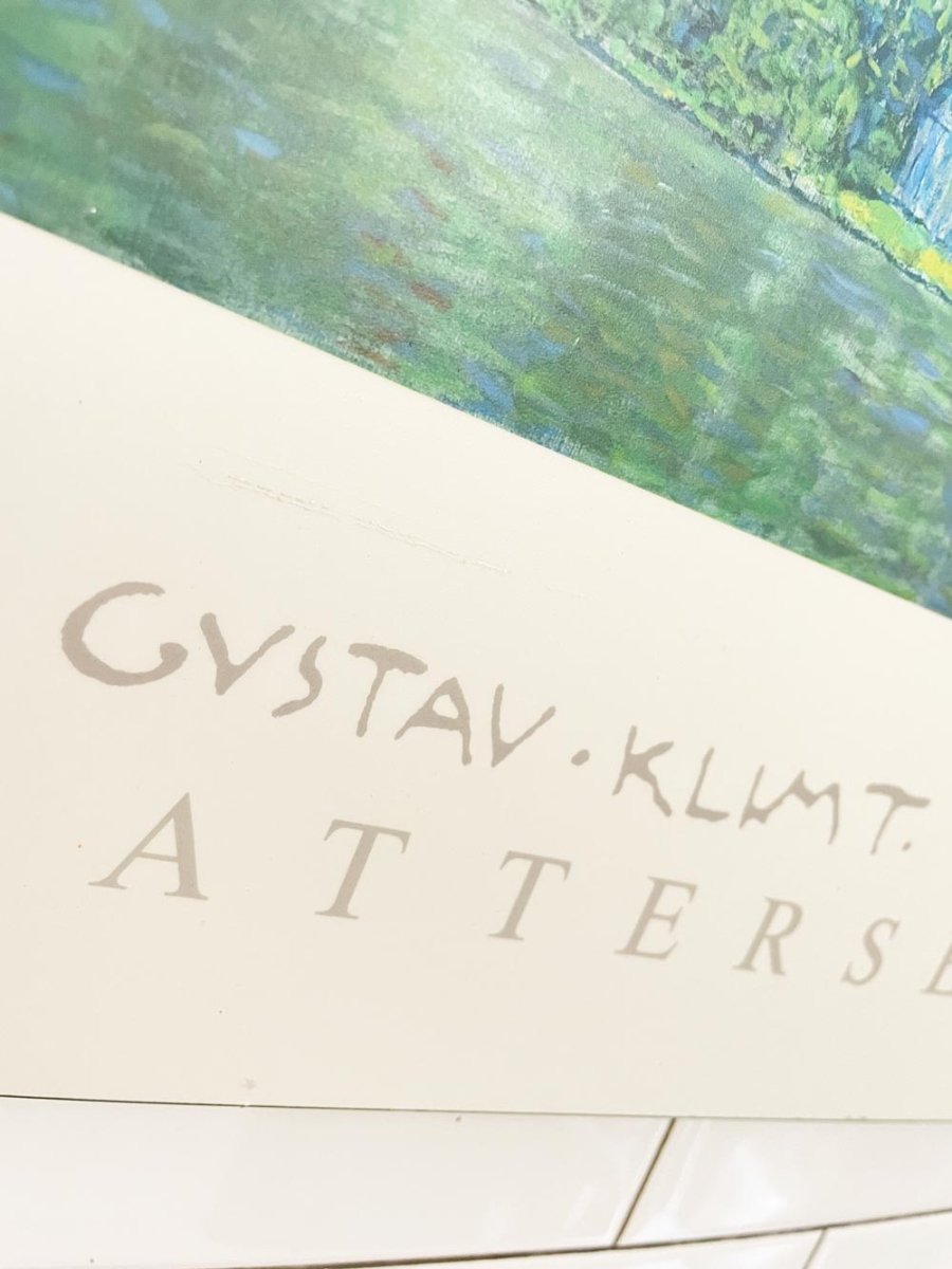 gustav klimt am attersee mounted impressionist print - good market thrift store