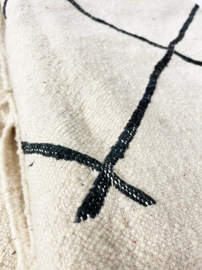 vintage moroccan boujaad hand - woven wool diamond rug - good market thrift store