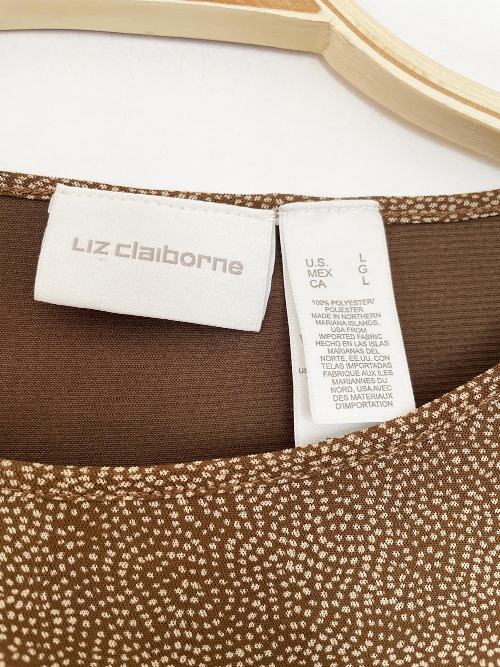 vintage 00s liz clairborne mesh curly hem long sleeve top