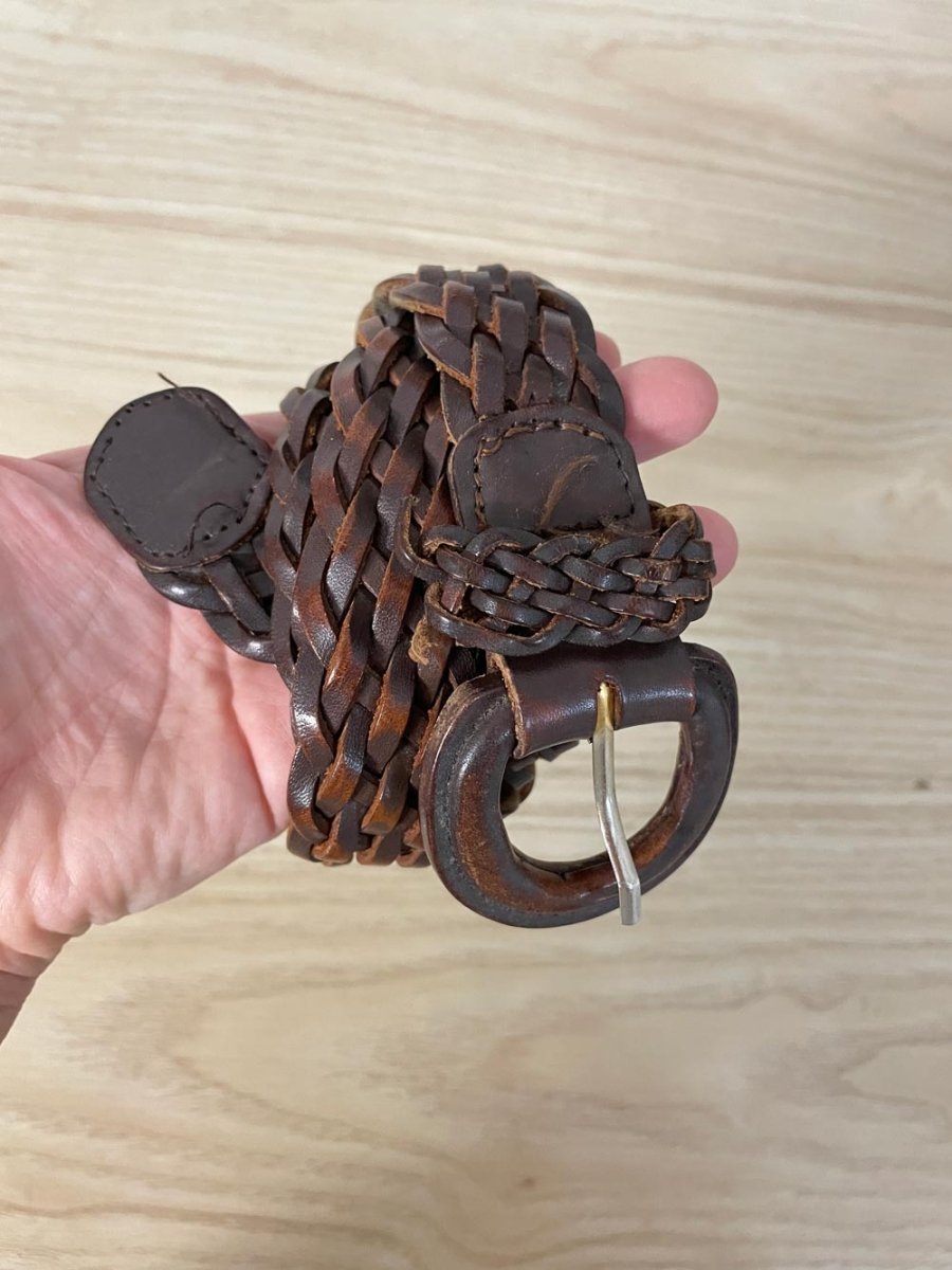 vintage bay club braided leather belt - good market thrift store