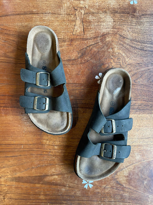 softmoc two strap leather sandals