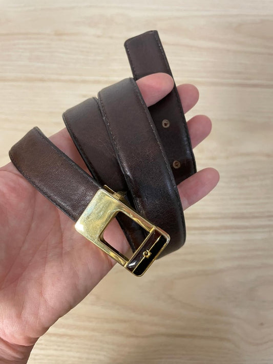 vintage pierre cardin minimal leather belt - good market thrift store