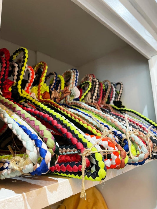 x6 vintage 70s boho macrame hangers - good market thrift store