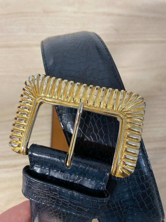 emmanuel ungaro faux croc leather belt - good market thrift store