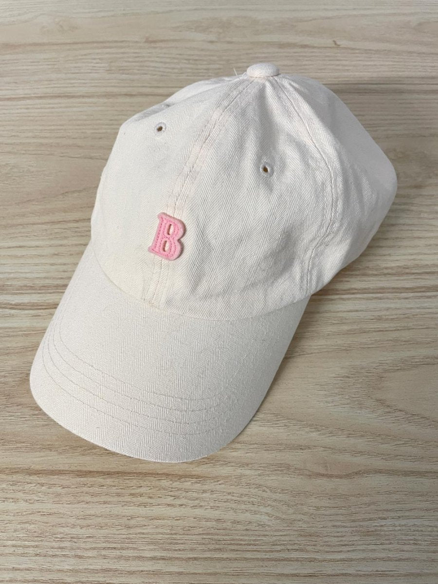 minimal felt B cotton baseball cap - good market thrift store