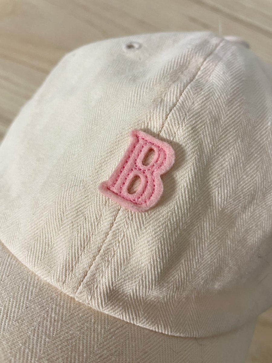 minimal felt B cotton baseball cap - good market thrift store