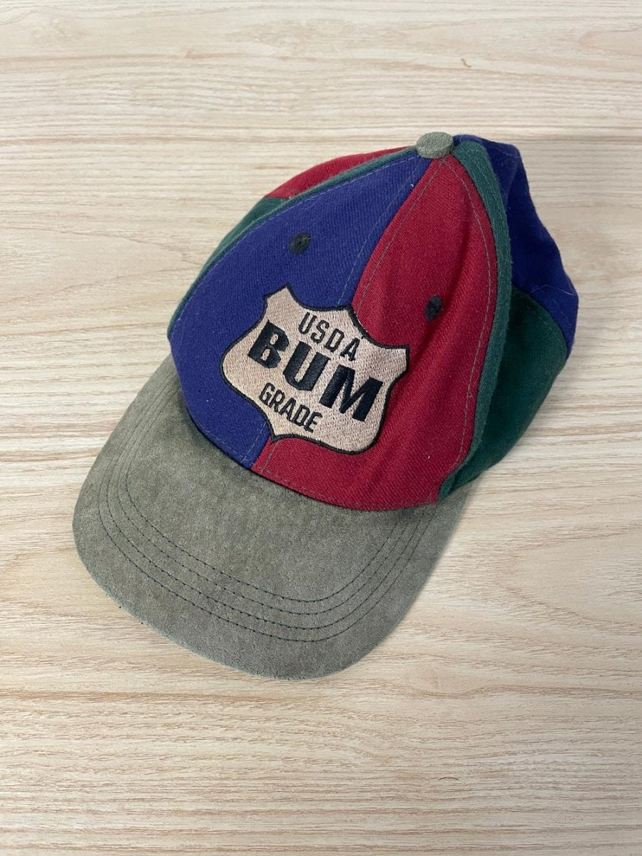 vintage 90s bum hwy patch suede brim cap - good market thrift store