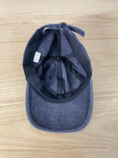 minimal faded cotton baseball cap - good market thrift store