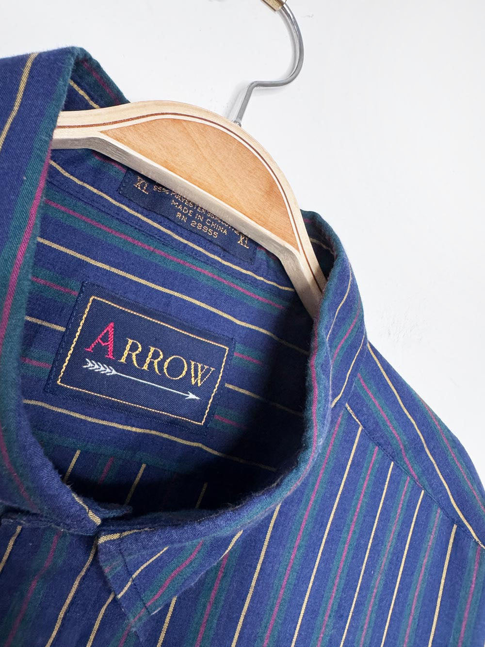 vintage arrow x queens university sporty prep cropped shirt | rework