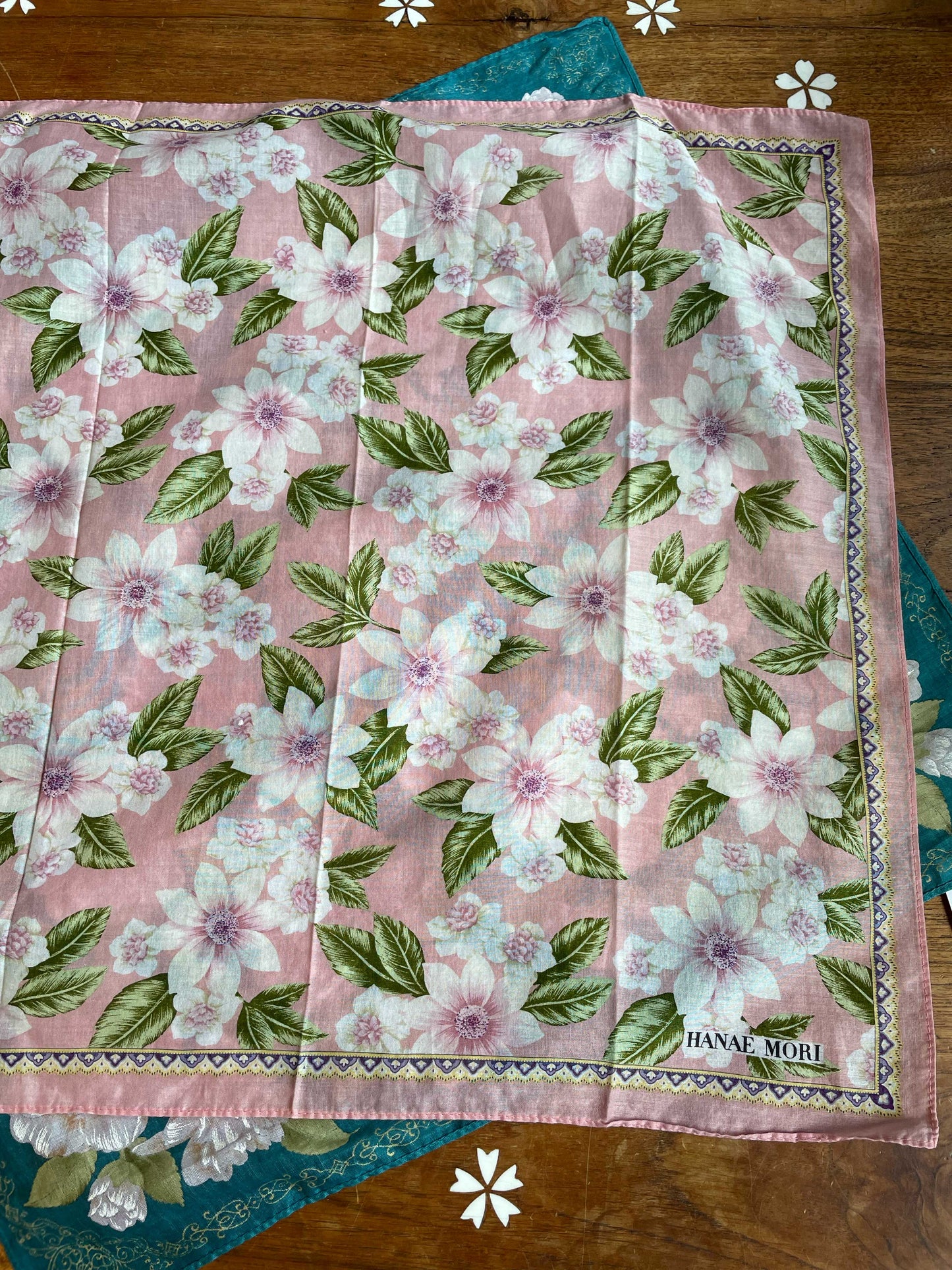 vintage hanae mori handkerchief