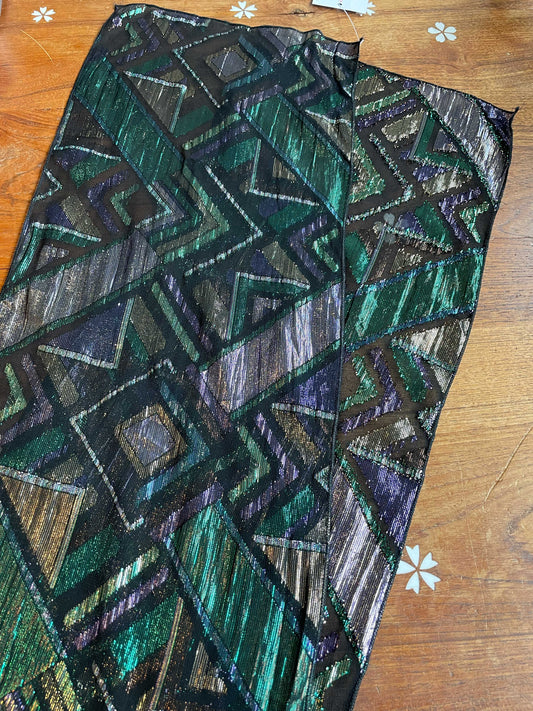 vintage metallic hair/neck scarf