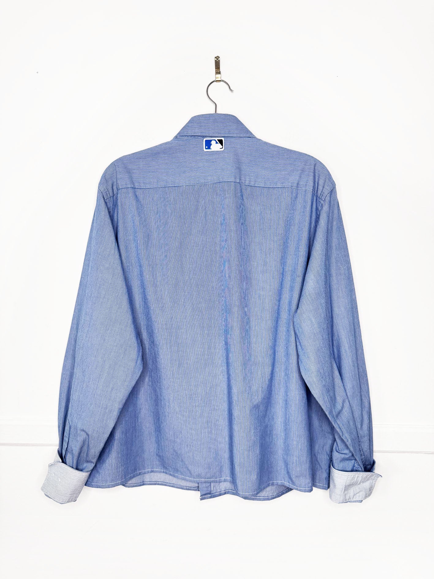 michael kors x the blue jays sporty prep cropped shirt | rework