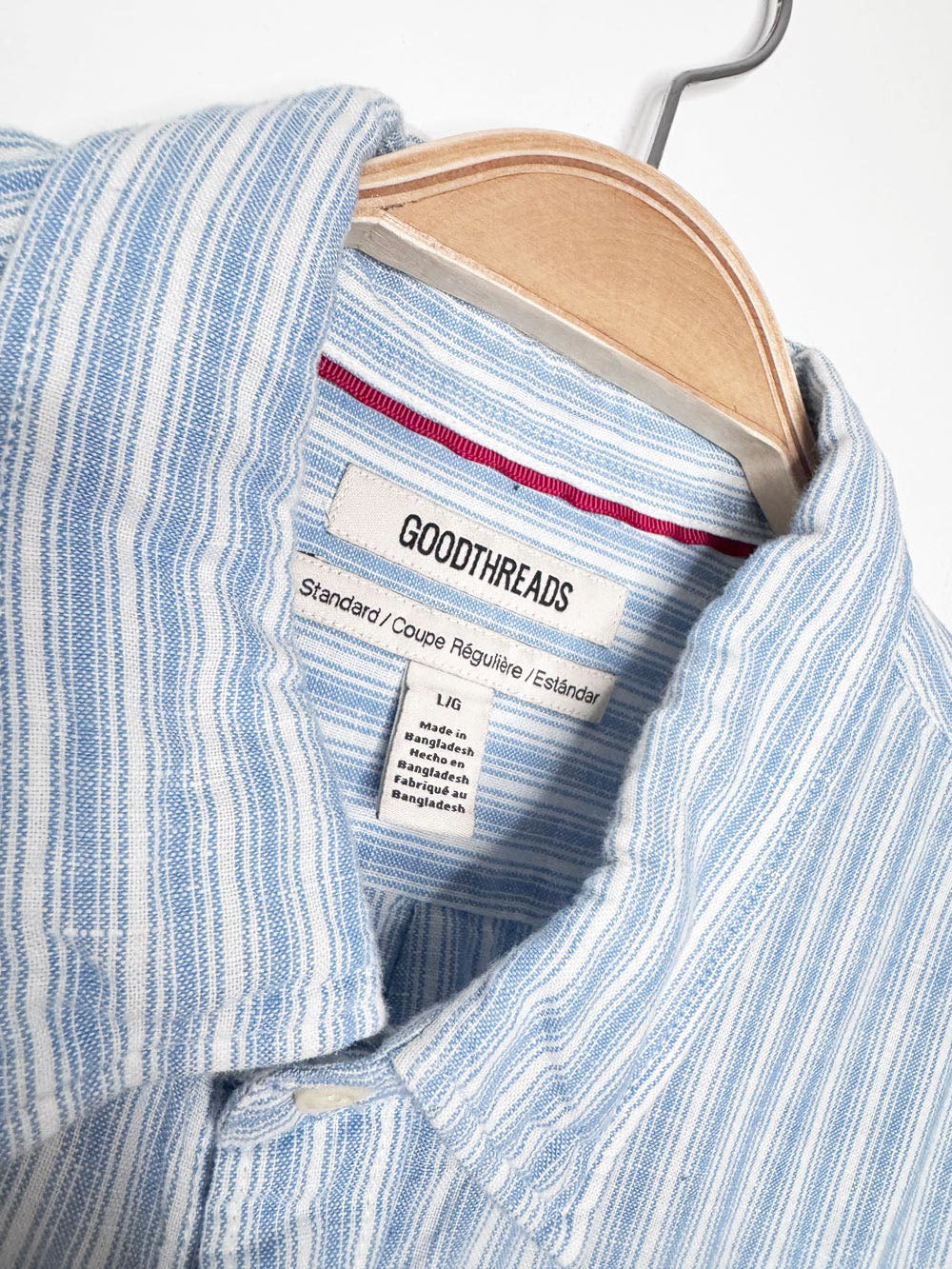good threads x UBC sporty prep cropped linen-blend shirt | rework