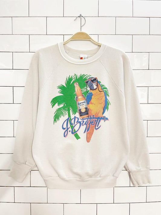 vintage jimmy buffet parrot graphic sweatshirt | made in USA | signal