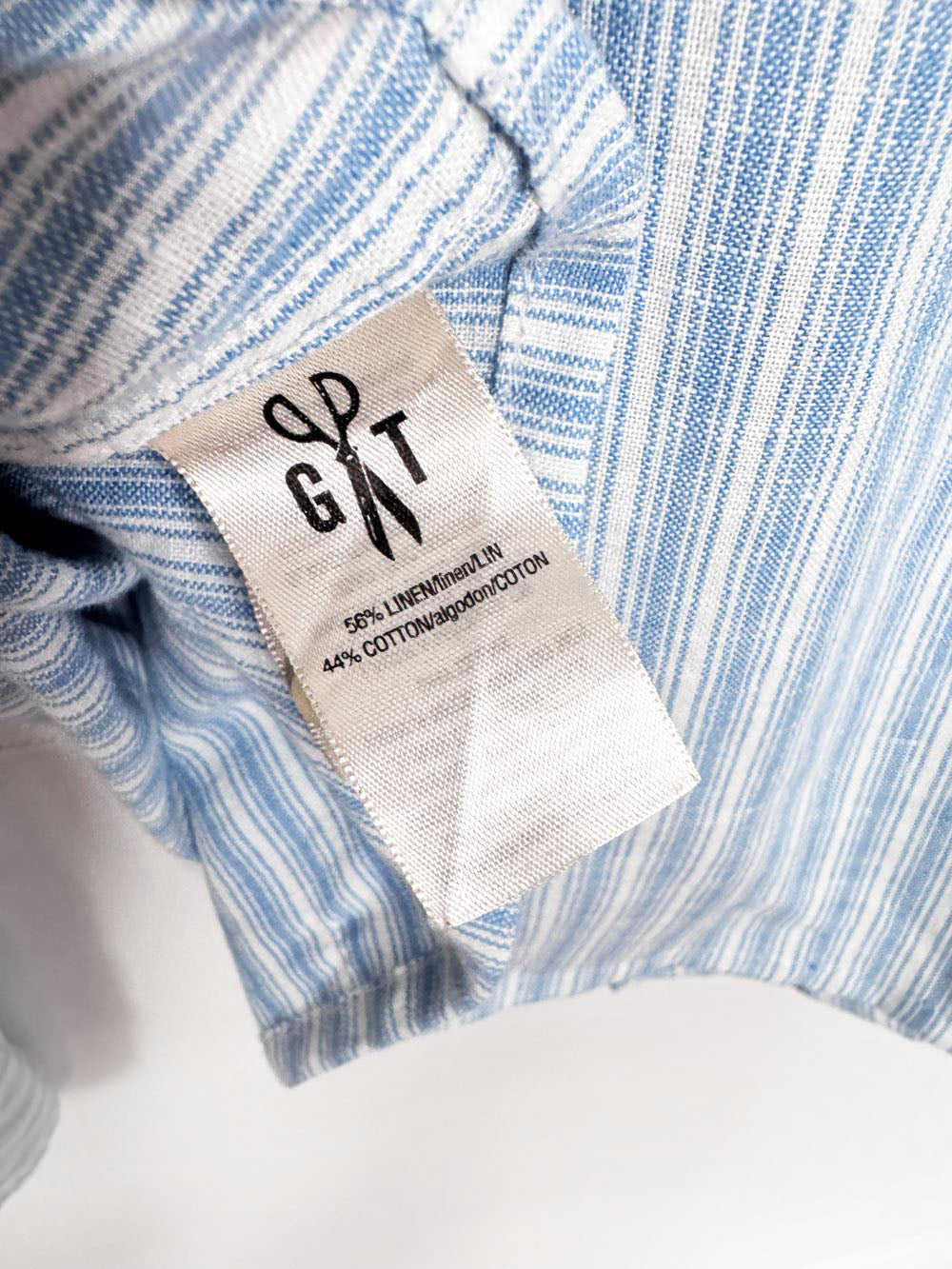 good threads x UBC sporty prep cropped linen-blend shirt | rework